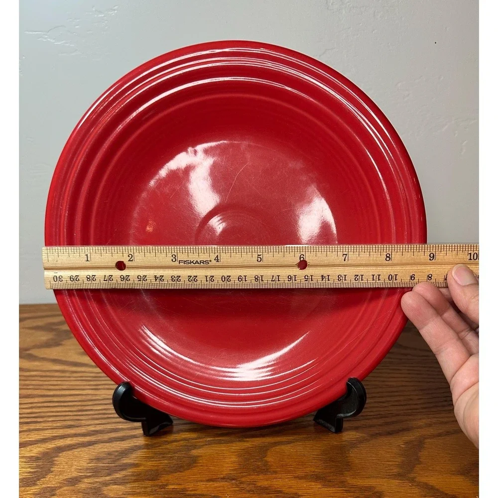 Retired Fiesta Scarlet Red Luncheon Plates Ceramic Homer Laughlin Lead Free